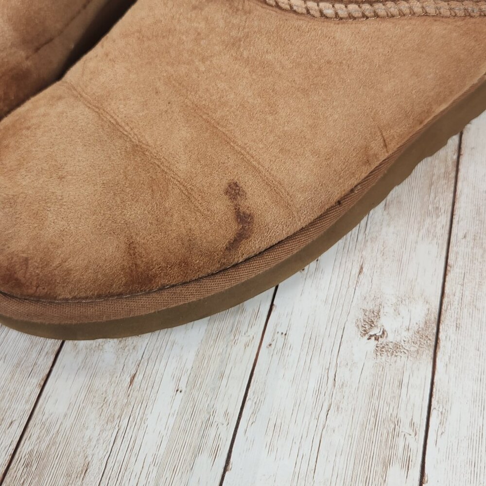 UGG Bailey Button Women's 9 Shoes Brown Tan Suede Comfort Shearling Boots 3352 - Picture 6 of 12